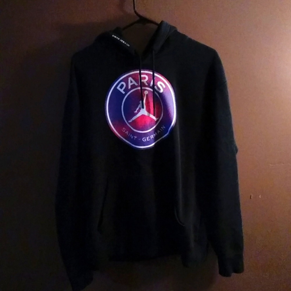 Black Paris St Germaine Jordan Hoodie M